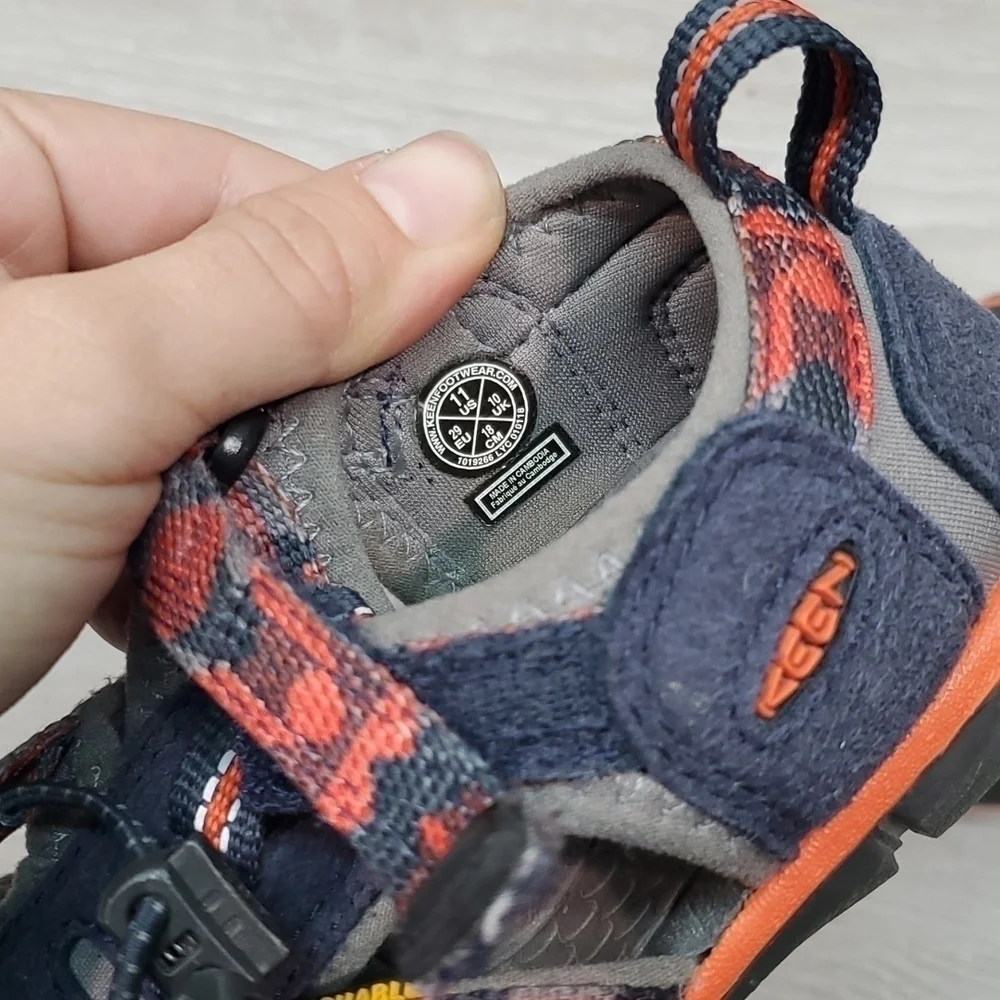 Keen Kids Boys Outdoor Hiking Comfort Hook&loop Waterproof San shoes sz 11